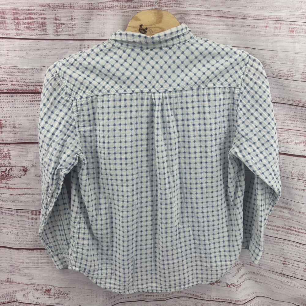 Carbon 2 Cobalt Shirt Mens XL White Blue Geometric Grid Cotton Button Down - Picture 8 of 10